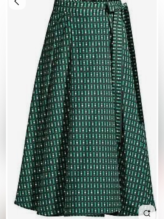 Weekend Max Mara Dresses & Skirts - Weekend Max Mara Wrap Green and Teal Geometric Midi Skirt